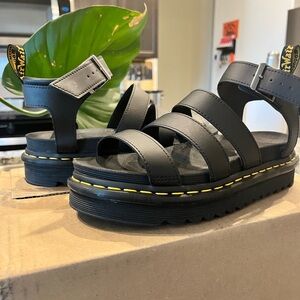 Dr. Martens - BLAIRE HYDRO LEATHER STRAP SANDALS - with original box